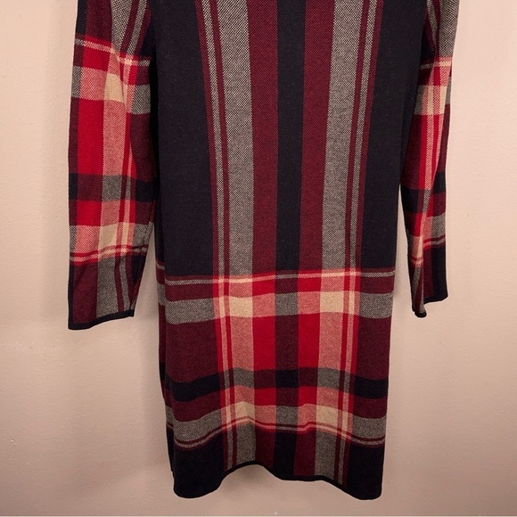 SMALL ANNE KLEIN RED BLACK PLAID JACKET LONG SLEEVE ACADEMIA PREPPY COTTON BLEND - Picture 8 of 12